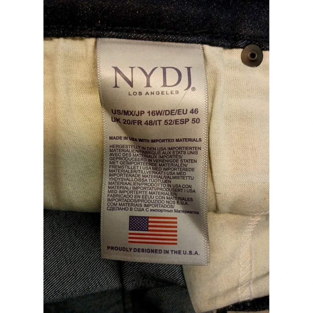 NYDJ Plus Jeans Sheri Slim 16W Lift Tuck Technology Tummy Panel 38X30 A131